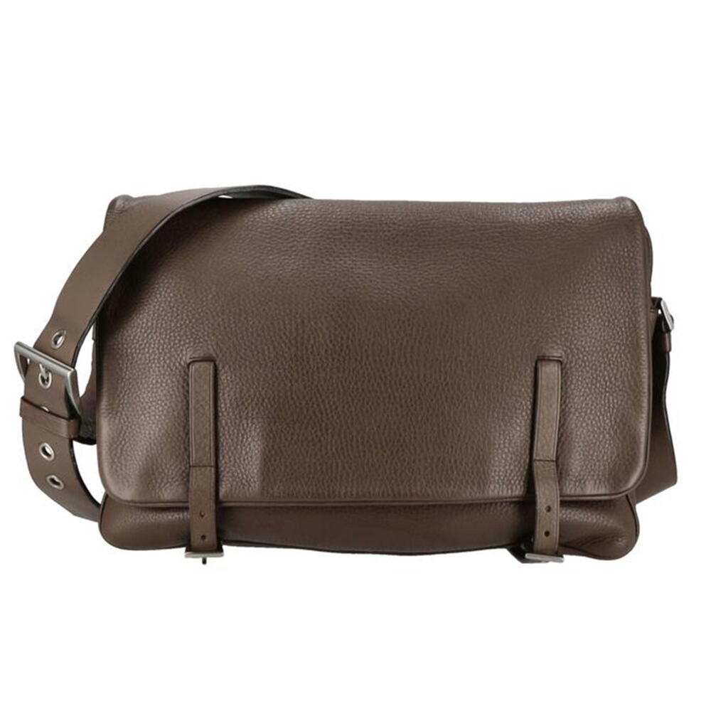 Prada black leather messenger bag Grace Lux